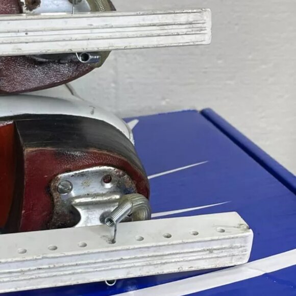 Riedell Red Wing Minnesota 220 White Leather Figure Ice Skates Boot Women's 5.5 - Picture 11 of 16